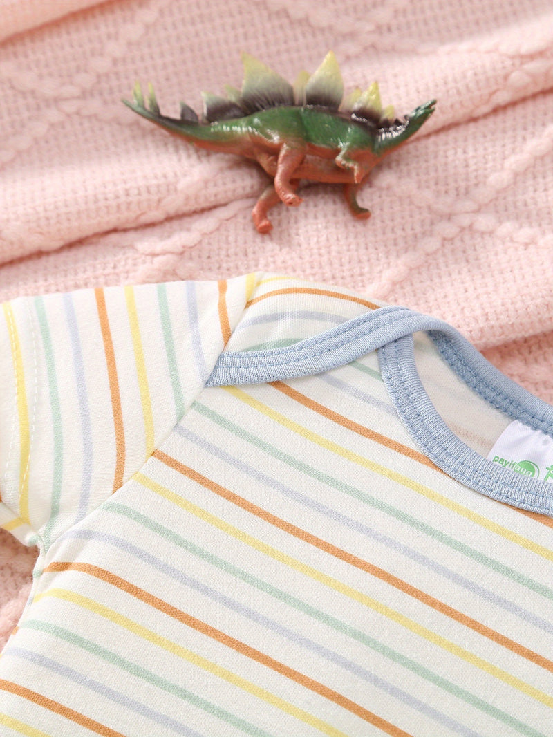 3-Piece Newborn Set with Cute Bear Pattern, Casual Outfit for Boys 0-9 Months.