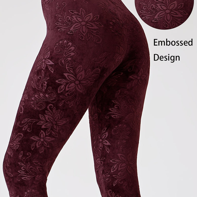 Chinese Style Women's Sports Leggings, High-Waisted.