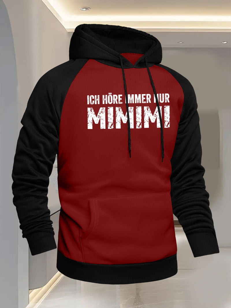 Men's Hooded Color-Blocked Sweatshirt.