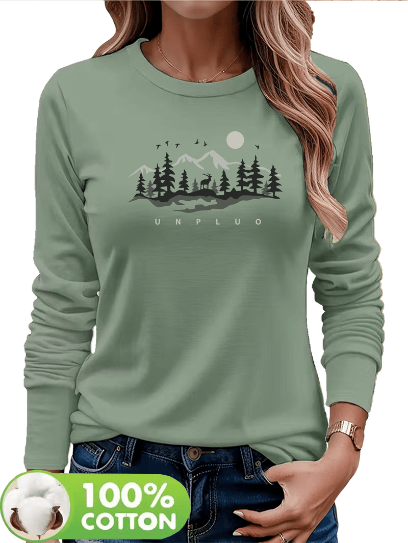 Women's T-Shirt, New Autumn/Winter Style Long Sleeve.