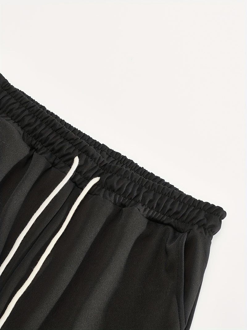 Men's Cuffed Button-tab Trousers, Stylish Sport Casual Pants.