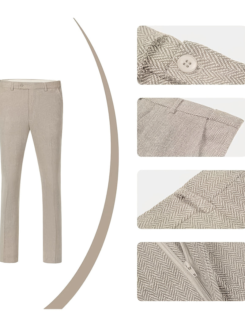 Vintage Men's Bone Check 3pcs Suit.