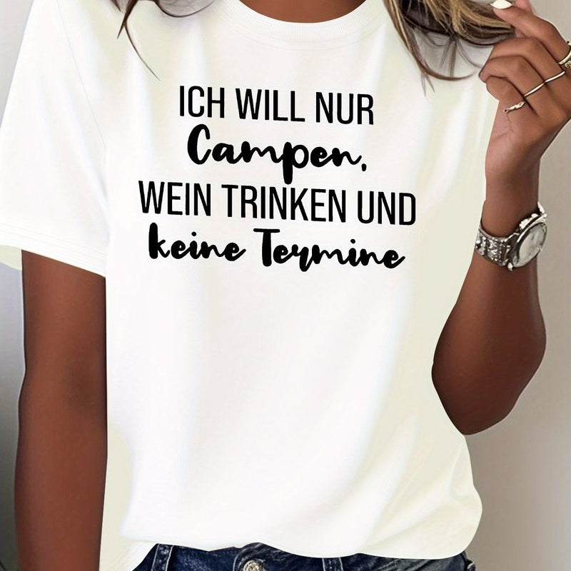 Women's T-Shirt with Short Sleeves.