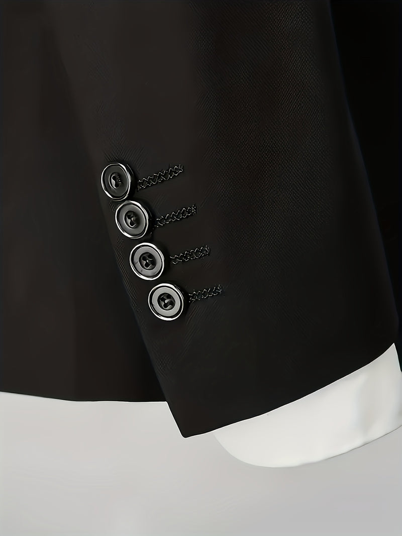 Business Style Men's 3pcs Suit Set with Suit.