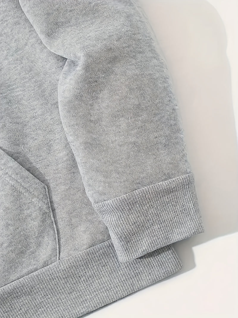 3pcs Trendy Print Sweatshirt, Men's Casual Hooded Sweatshirt.