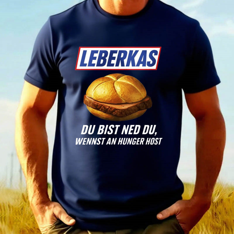 Men's Black T-Shirt Featuring a Liver And Intestines Burger Design.