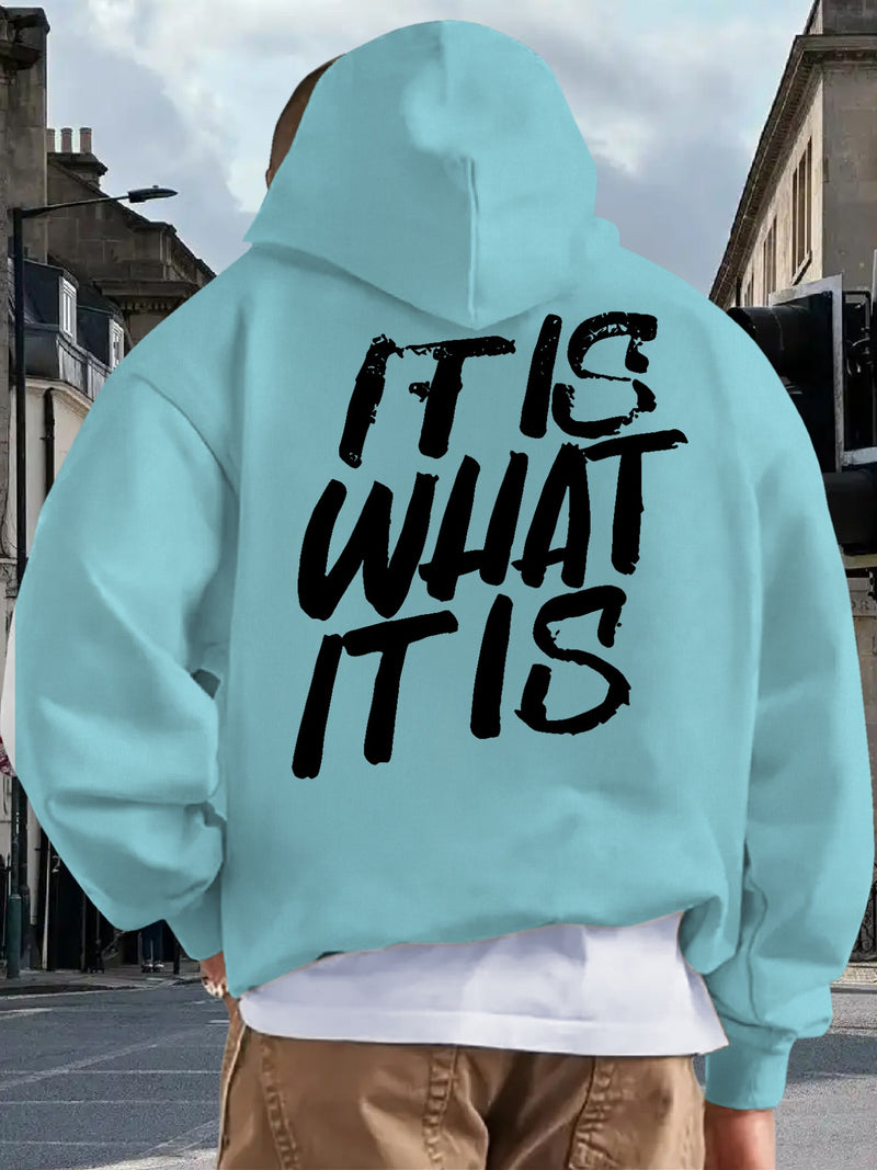 Men's Hooded Printed Sweatshirt.