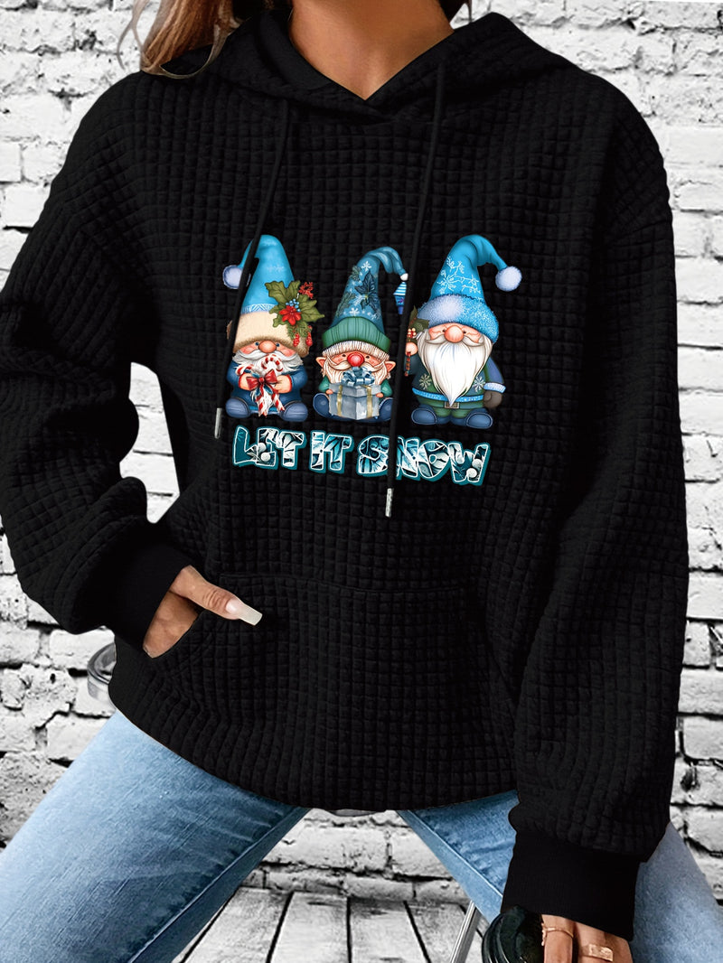 Patterned Waffle Hoodie