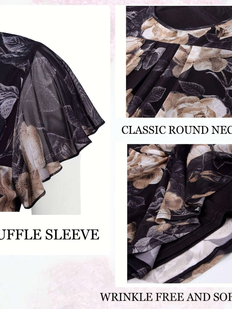 Women's Elegant Short Sleeve Blouse.