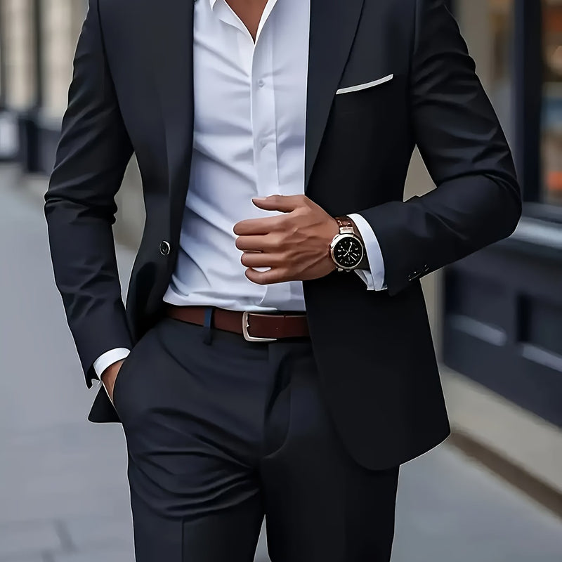 Men's Two-Piece Formal Suit by Elitefit.