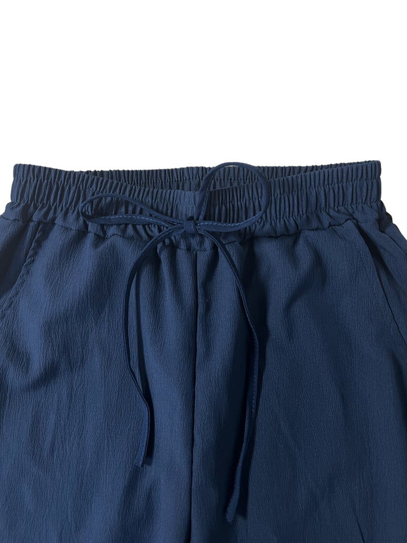 3pcs Women's High-Waisted Wide-Leg Trousers.