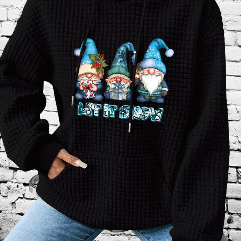 Women’s Patterned Waffle Hoodie.