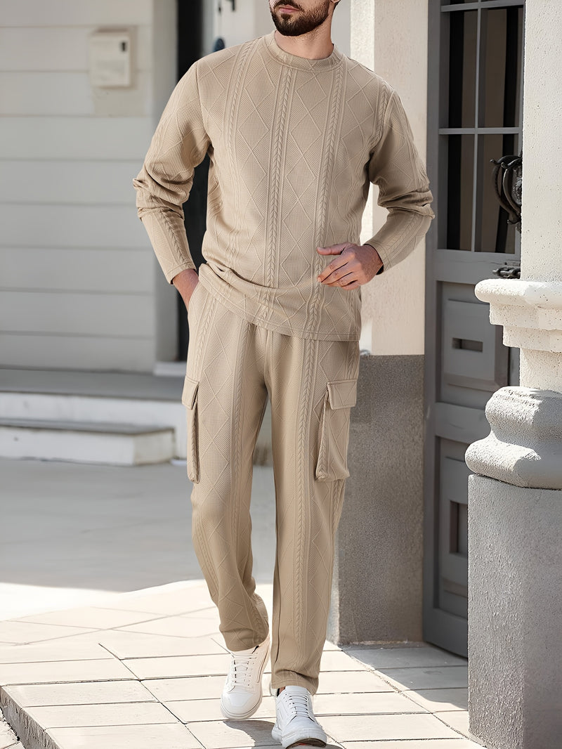 Men's Suit Long-Sleeved Sweatshirt Trousers Autumn And Winter.