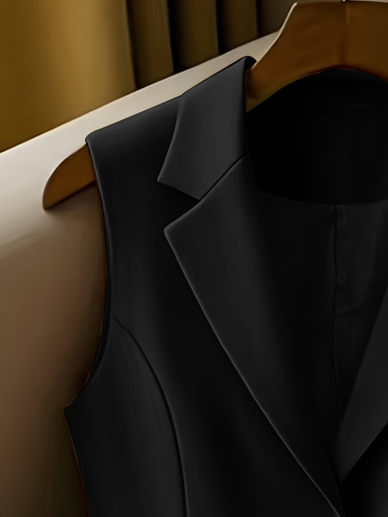 Ladies New Spring, Autumn And Winter Business Elegant Lapel Suit Vest.