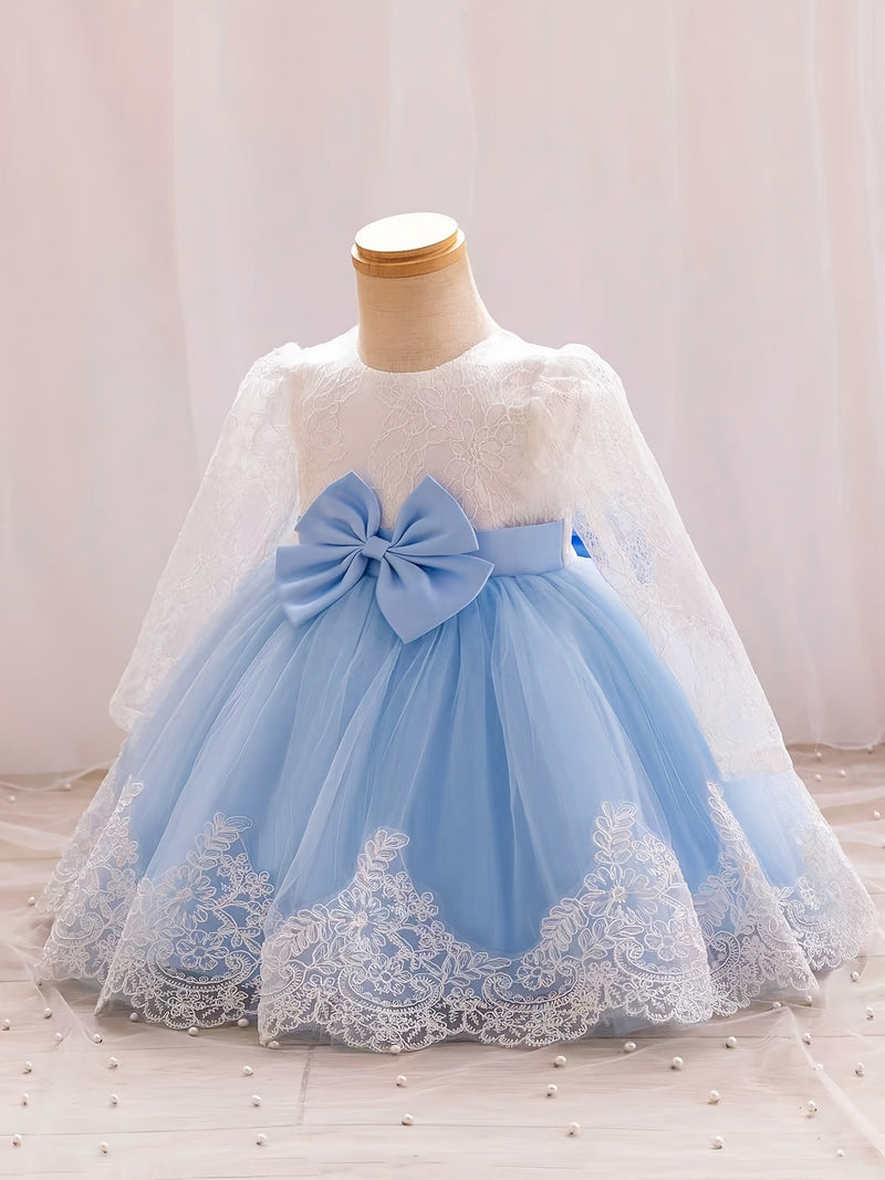 New Bow Children's Dress, Infant & Toddler Christening Gown.