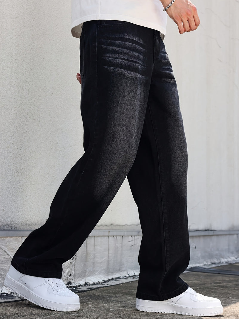 Men's Stylish And Comfortable Straight-Leg Jeans.