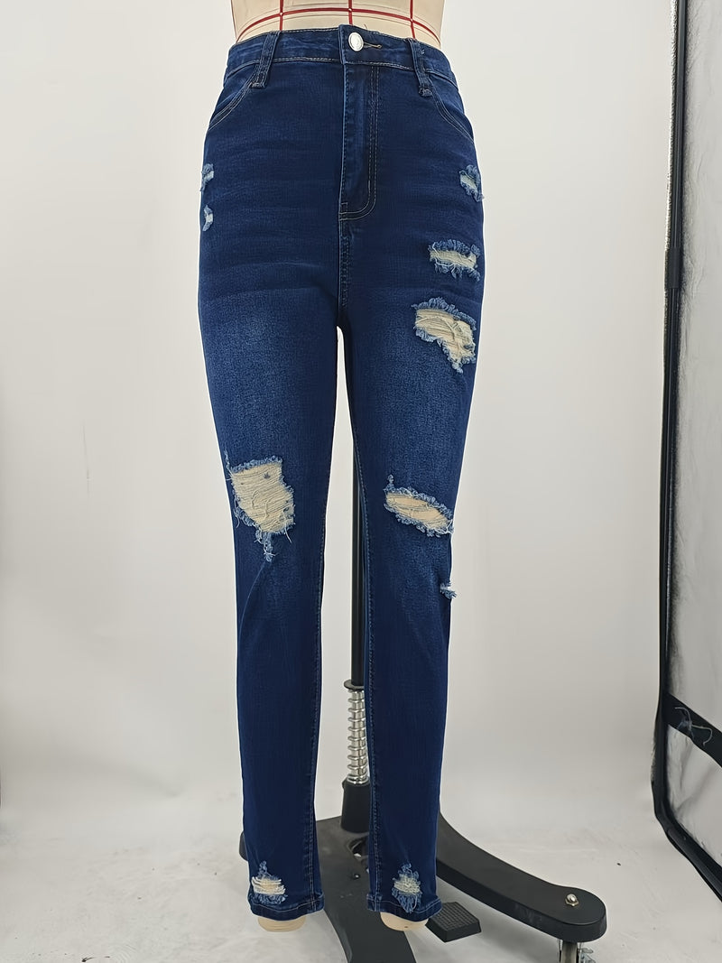 Women's Skinny Jeans - Stretchy Non-Belted Pants.