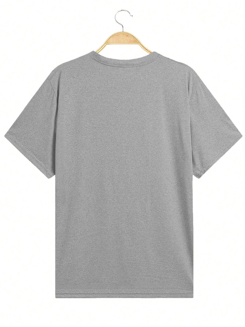 4 pcs  Men's Trendy Solid Color T-Shirts.