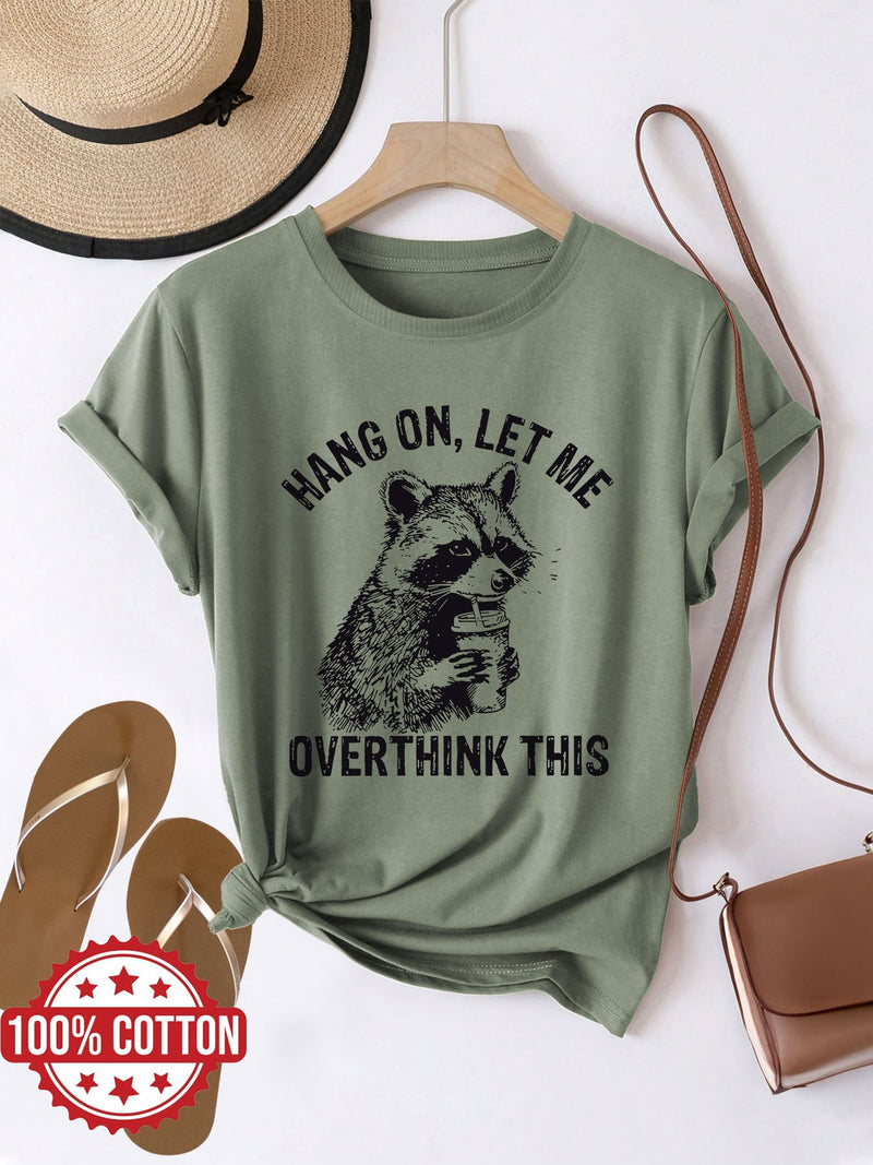 Women’s Graphic Print T-shirt, Short Sleeve Crew Neck Casual.