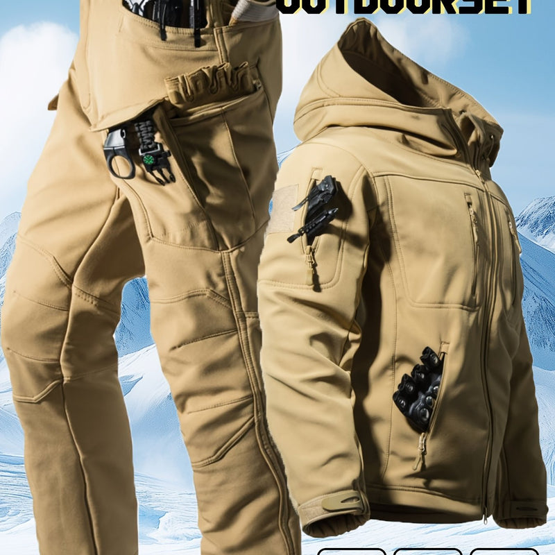 Men'S Two-Piece Set, Autumn And Winter Outdoor Windproof.