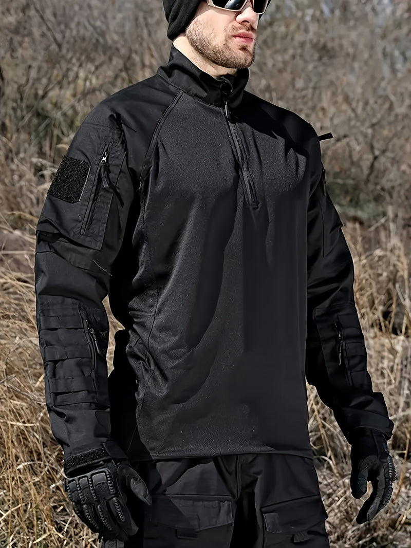 Men's Outdoor Sports Leisure Outfit Consisting of a Long-Sleeve Top And Pants.