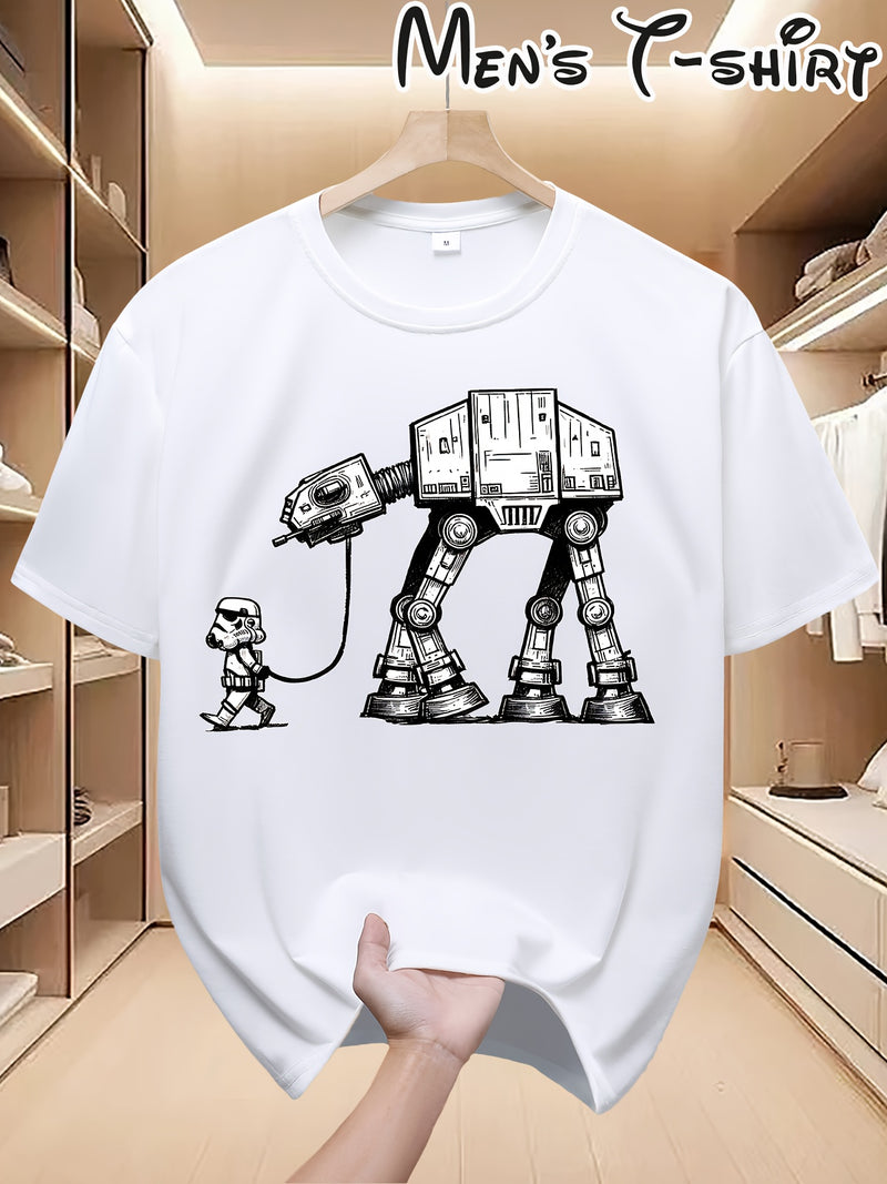 Star Wars AT-AT Walking Machine Fun Printed T-shirt for Men.
