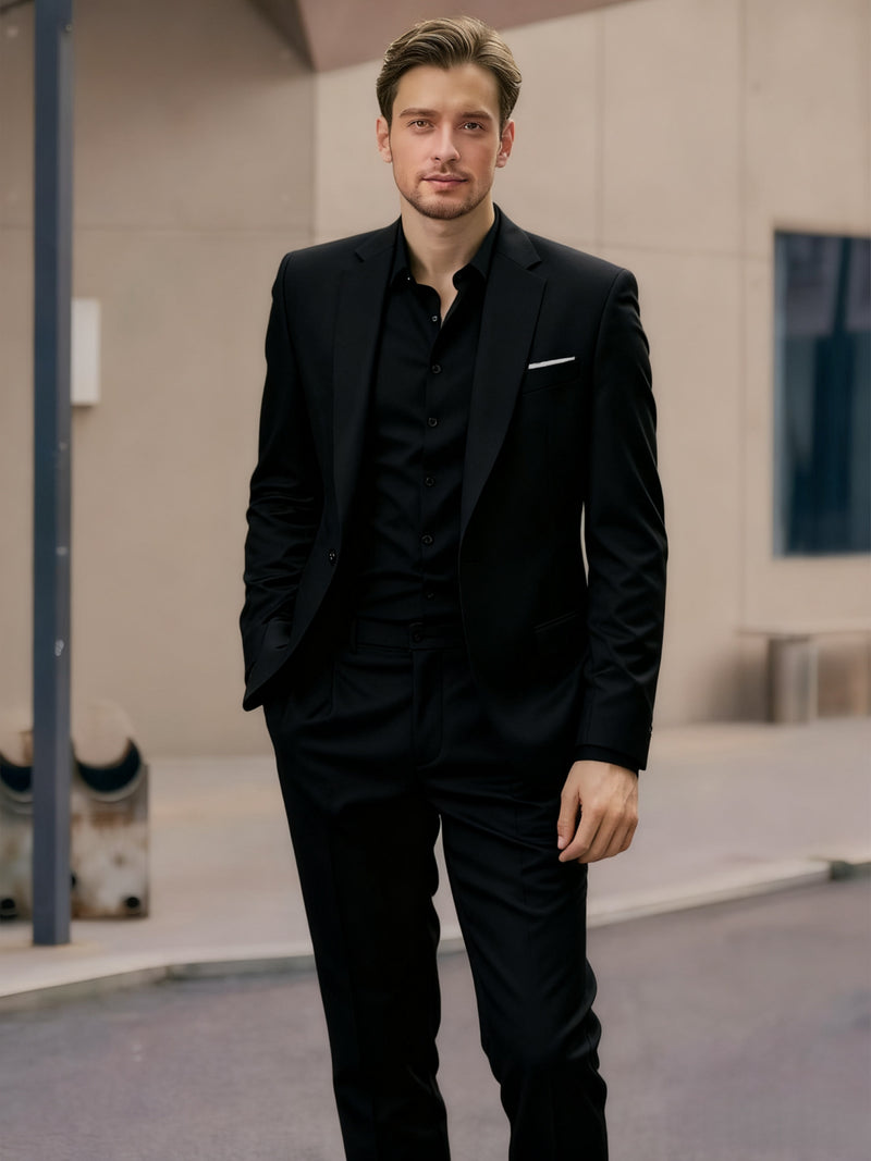 2pcs Classic Suit - Men's Dress Attire.