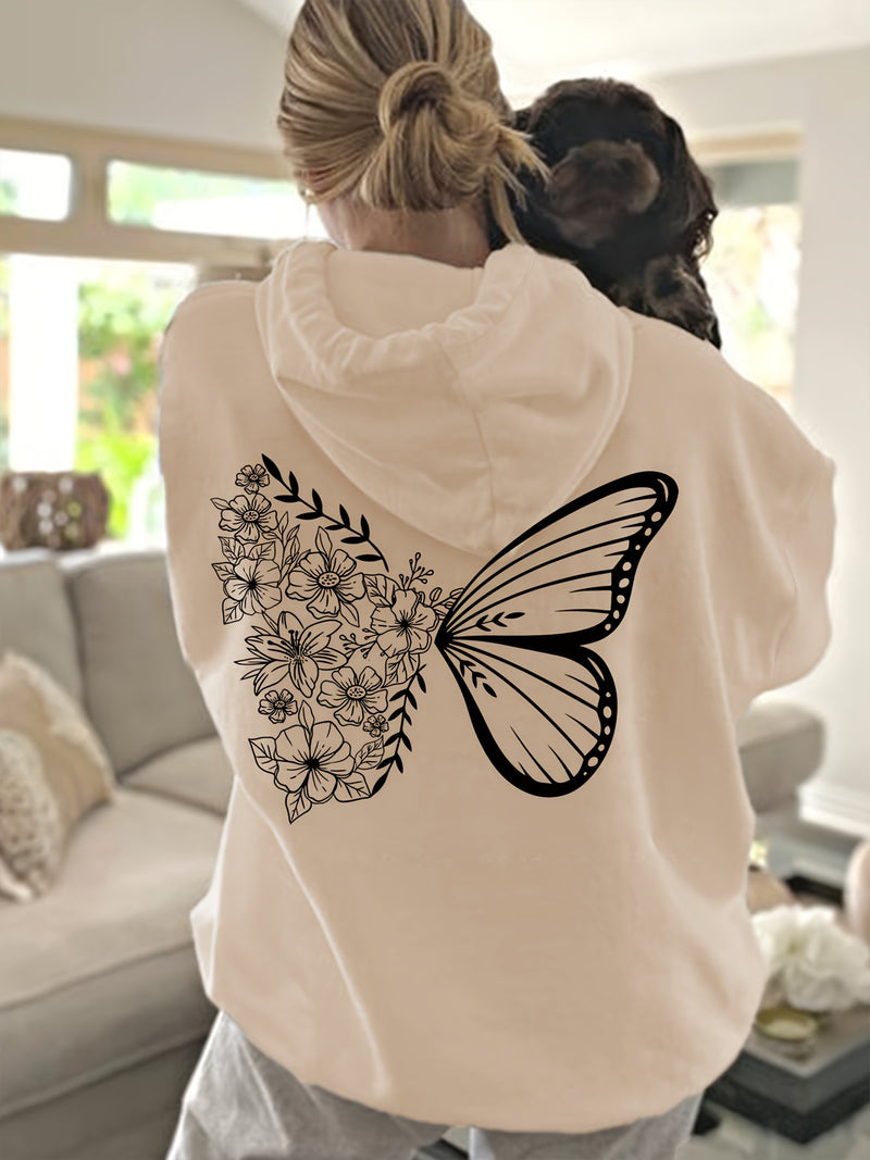 Women's Fashion Casual Creative Alphabet Drawing Fashion Trend S Hoodie.
