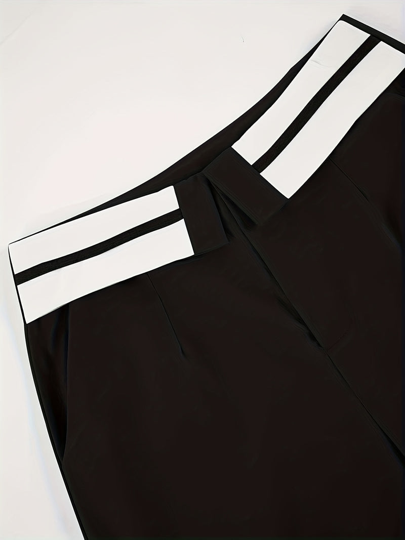 Women's Elegant and Stylish Casual Commuter Color-Matching Outfit Set.