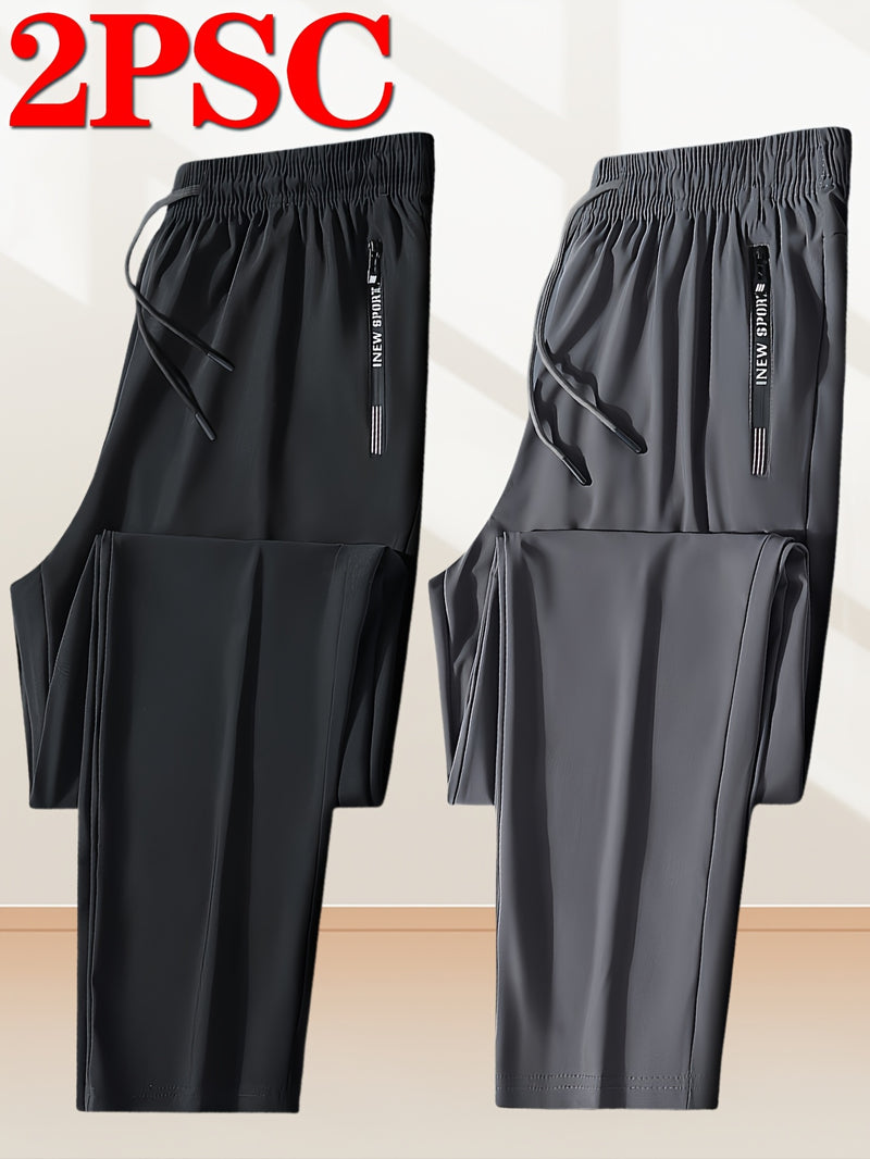 Men’s 2-Piece Set Summer High-Elasticity Jogging Pants.