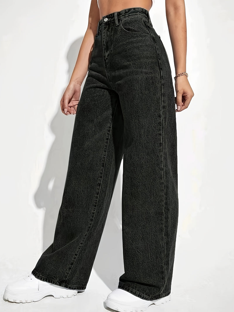 Women’s Black Stretch Straight Leg Jeans.