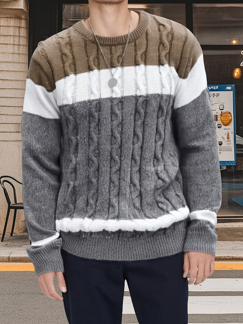 Men's Fashion Sweater New Arrival Casual Long Sleeve Knit Pullover.