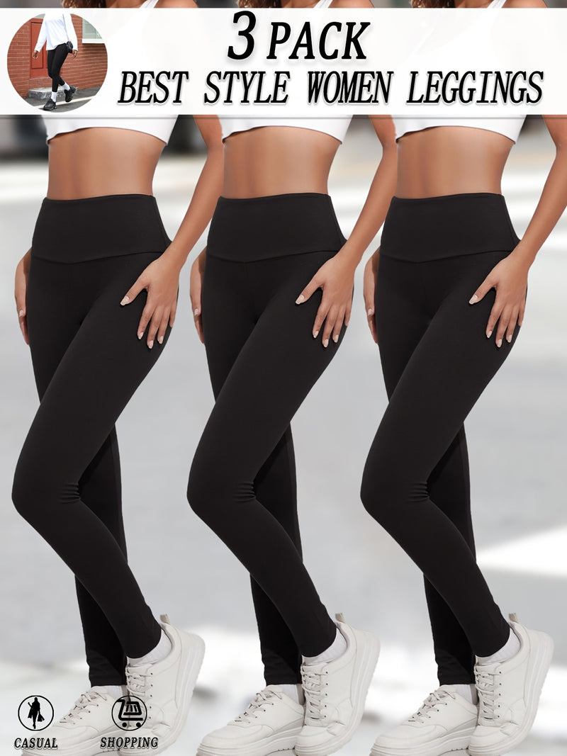 Set of 3 Ultra Comfortable Leggings for Women.
