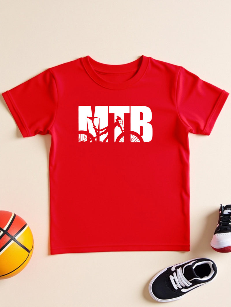 Cartoon Bicycle Print T-Shirt for Boys And Girls.