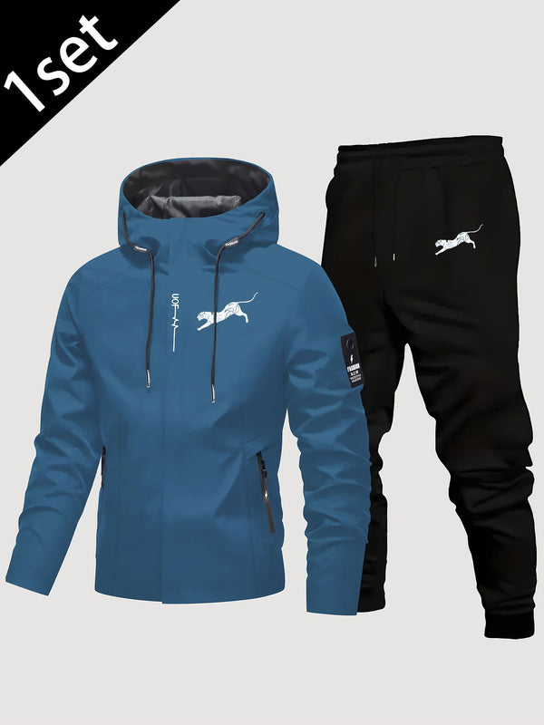 Men's Suit Jacket + Trousers Set, Autumn Winter Office Outdoor.