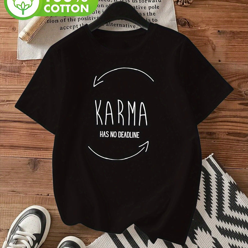 Women's Stylish Printed Round Neck Short-Sleeve T-Shirt.