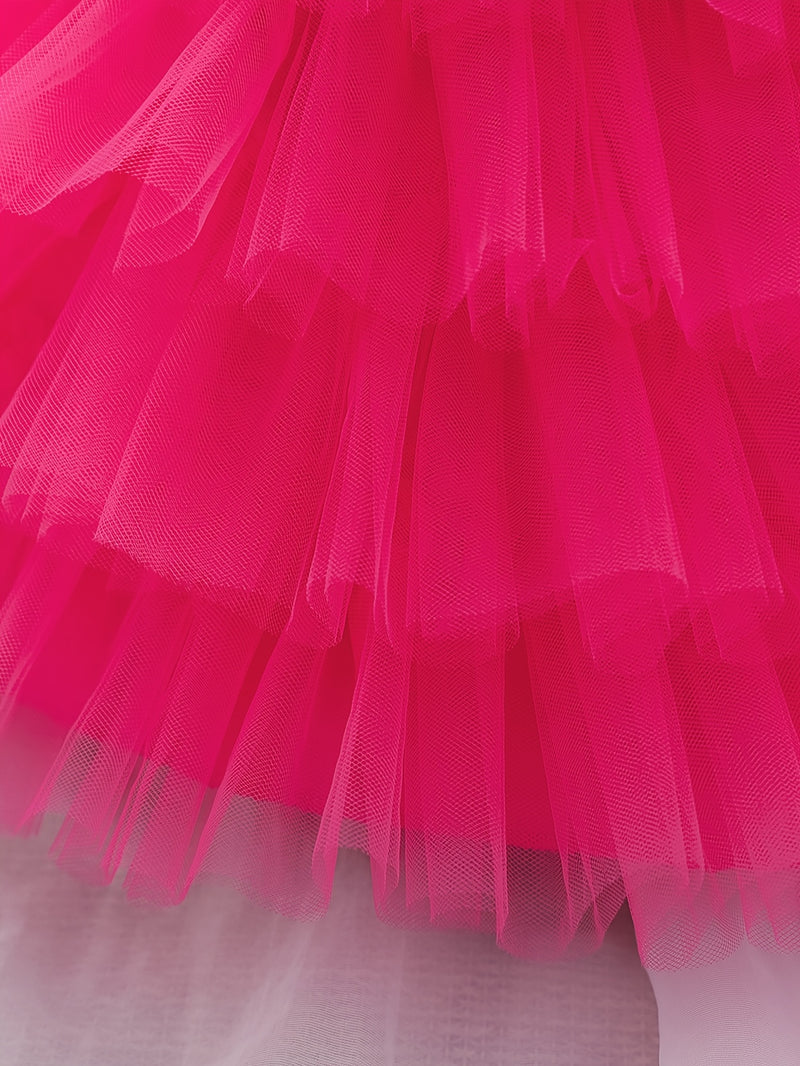 The Girl's Ethereal Puffy Dress, Perfect for a Baby's Birthday Party.