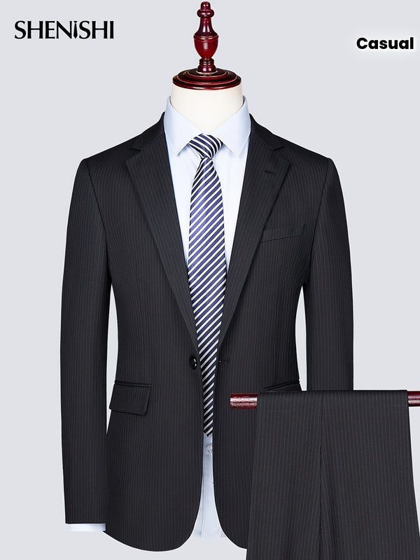 Men's Two-Piece Suit Set - Business & Casual Wear, Slim Fit.