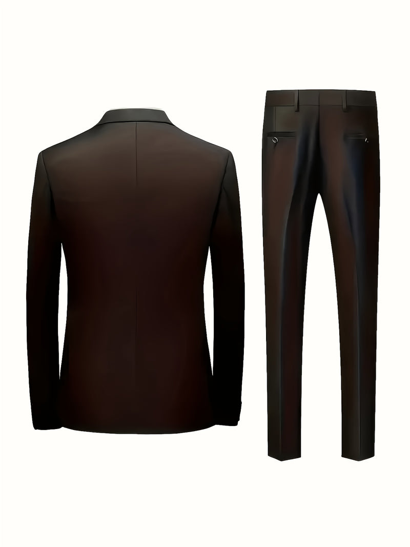 Men'S 2pcs Suit, Including a Blazer And Trousers, Stylish And High-Quality.