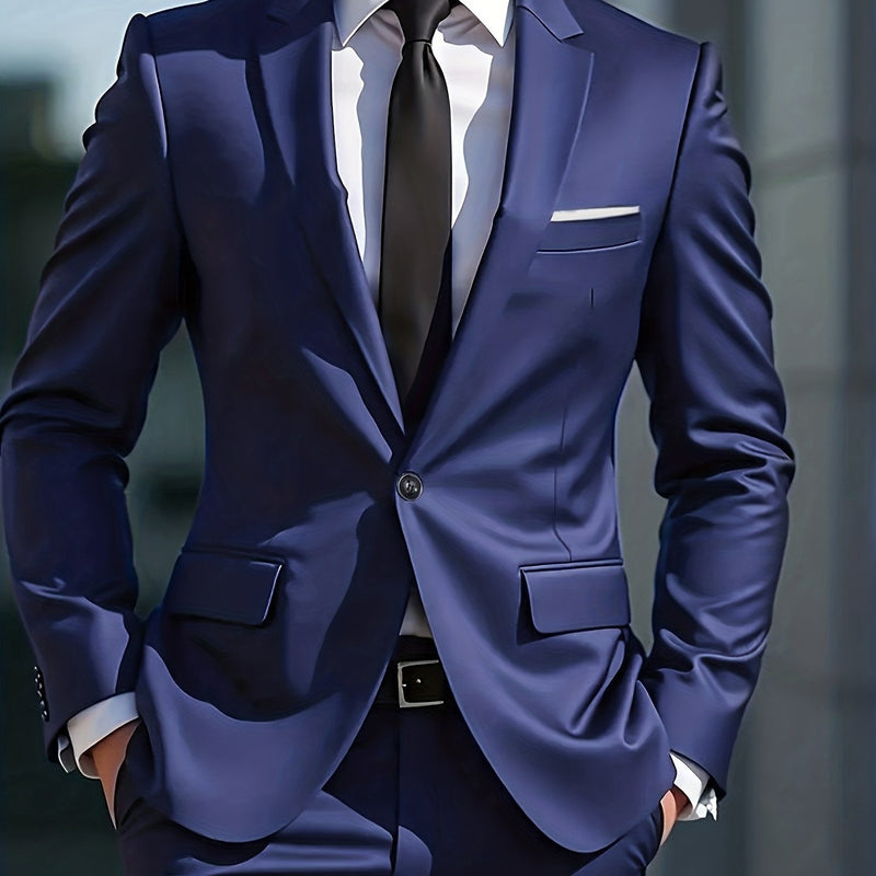 Set of 2 Men'S Formal And Wedding Suits,Tailored Jacket And Dress Trousers.