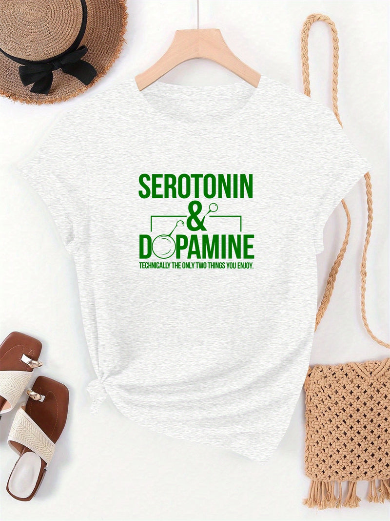 Women's Graphic Summer Casual Short-Sleeve T-Shirt.