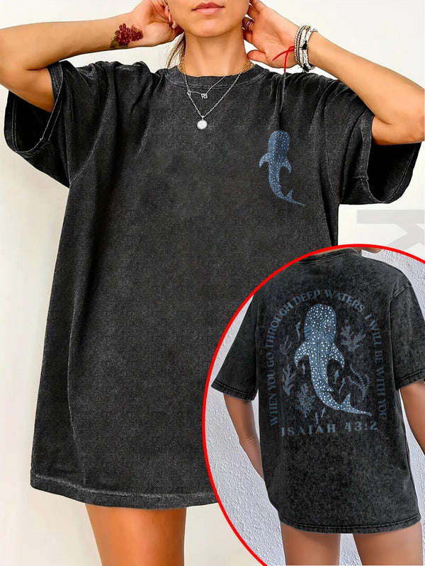 Whale Shark Printed T-Shirt Fashion for Men And Women.