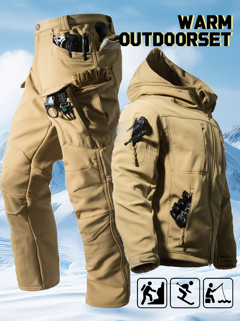 Men'S Two-Piece Set, Autumn And Winter Outdoor Windproof.