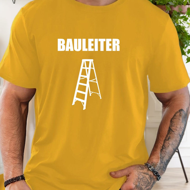 Men's BAULEITER Graphic work ladder print T-Shirt.
