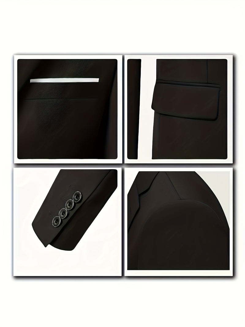 Men's 2pcs Suit Set, Jacket + Trousers, Stylish and High-Quality.