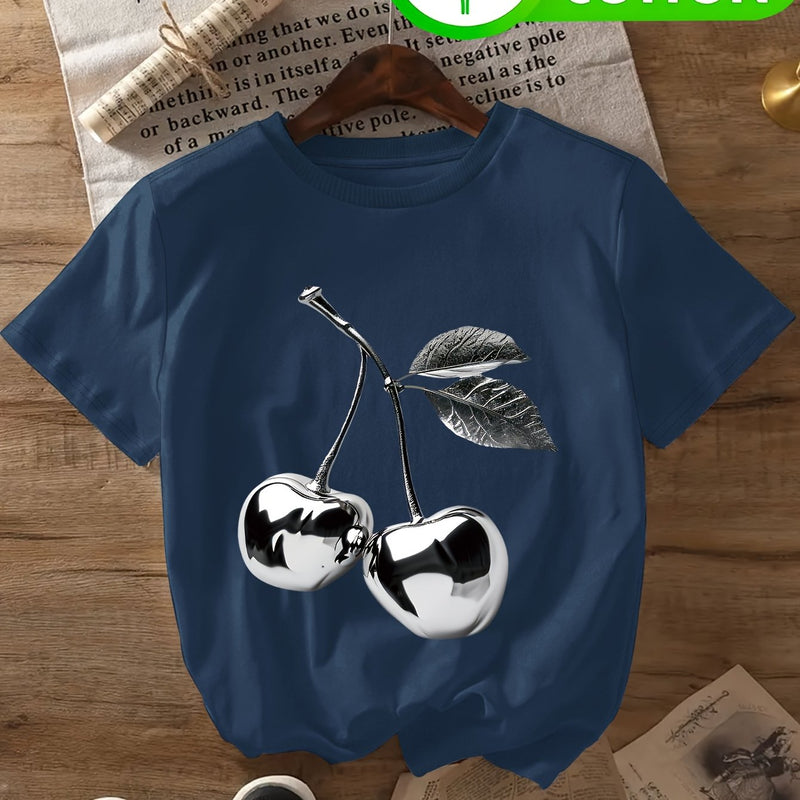 Women's Pure Cotton Fashion T-Shirt.