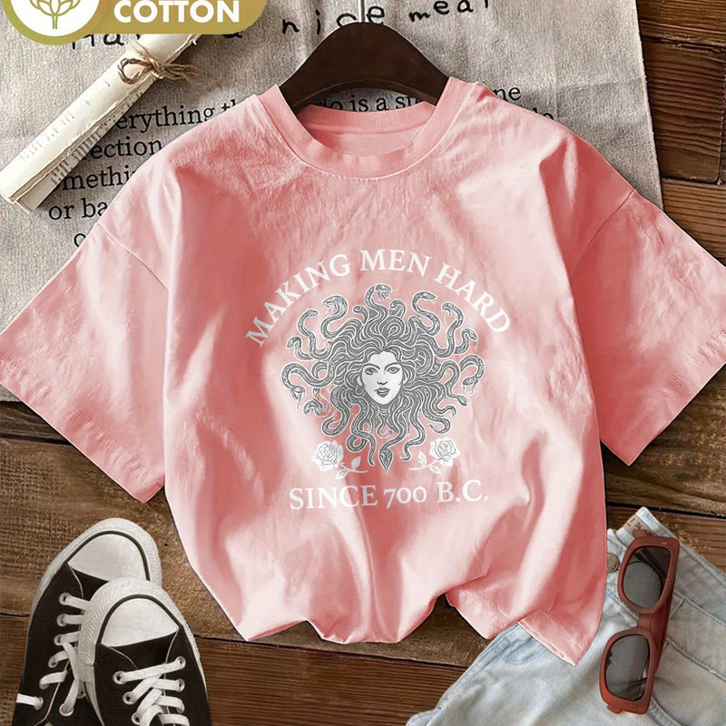 Women's Top for Spring And Summer, Short Sleeves.