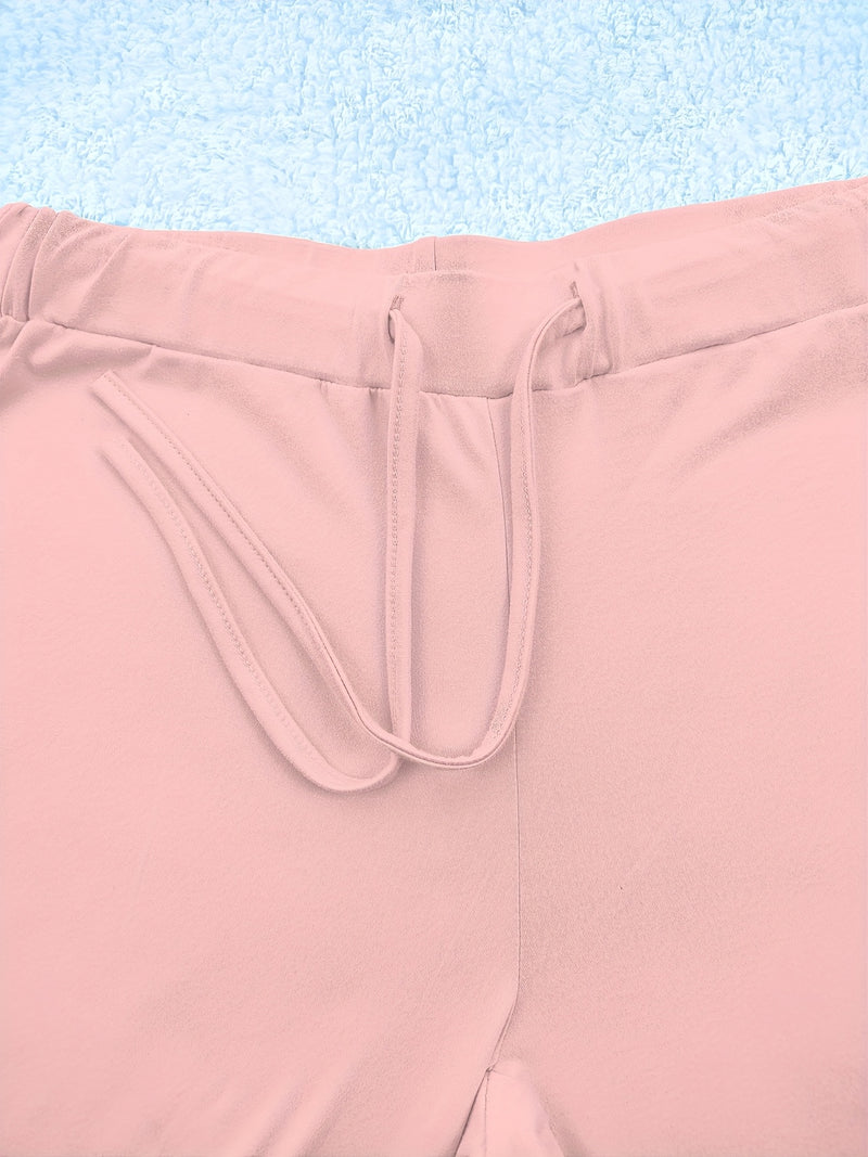 European and American Women's Fashion Flared Straight-Leg Pants.