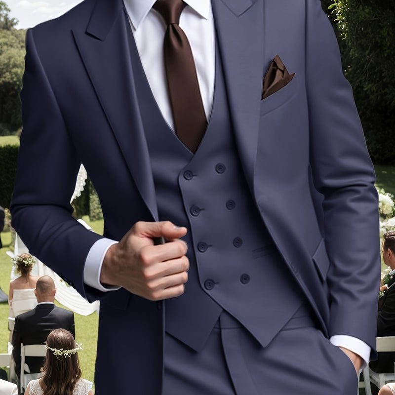 Men's Three-Piece Suit for Formal Occasions.
