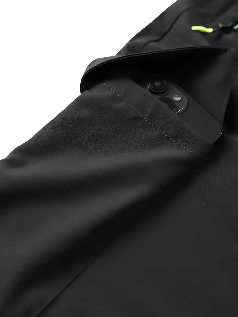 Men's Heavy-Duty Work Pants with Zippered Utility Pockets.